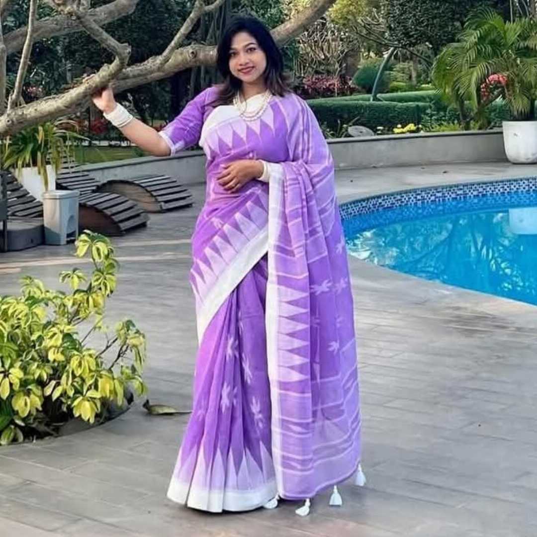 Shiuli,Flower,Monipuri,Saree