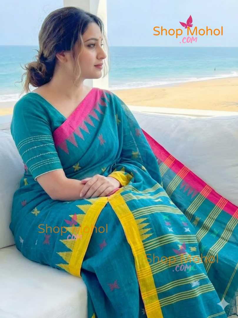 Shiuli,Flower,Monipuri,Saree