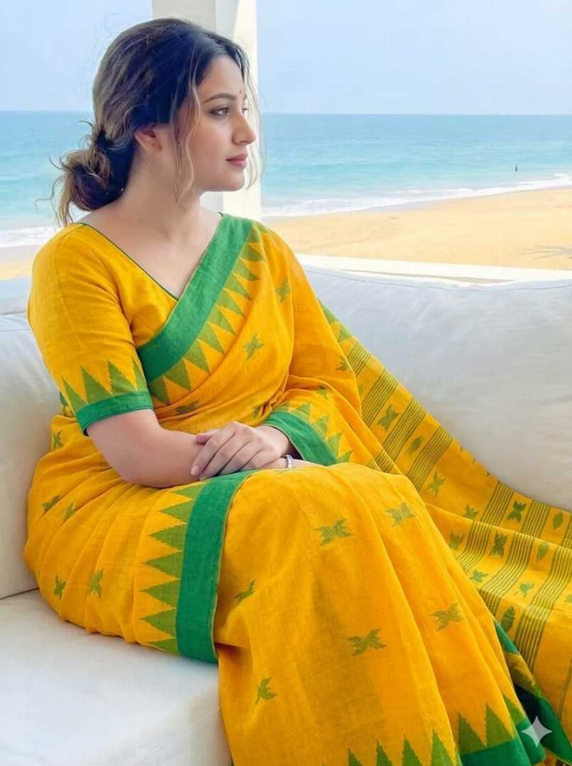 Shiuli,Flower,Monipuri,Saree
