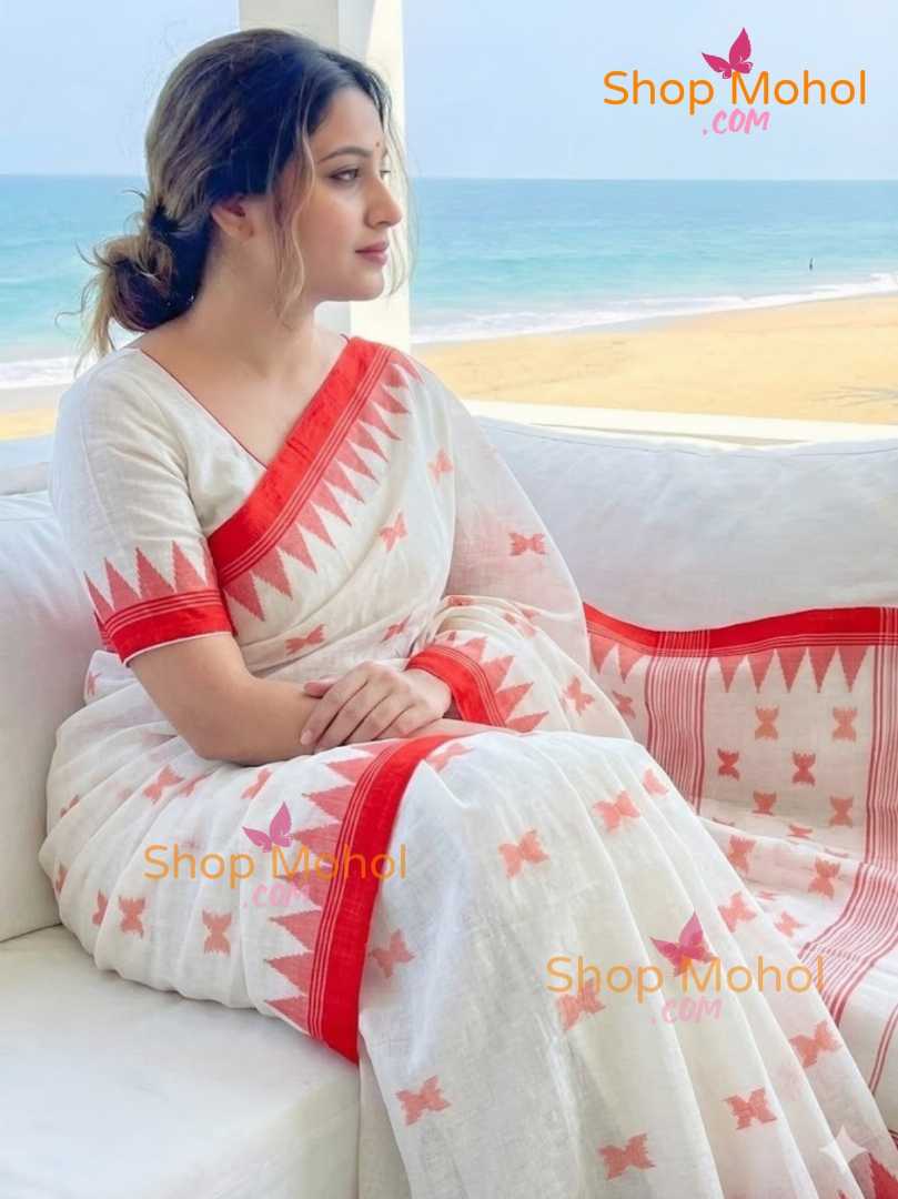 Shiuli,Flower,Monipuri,Saree