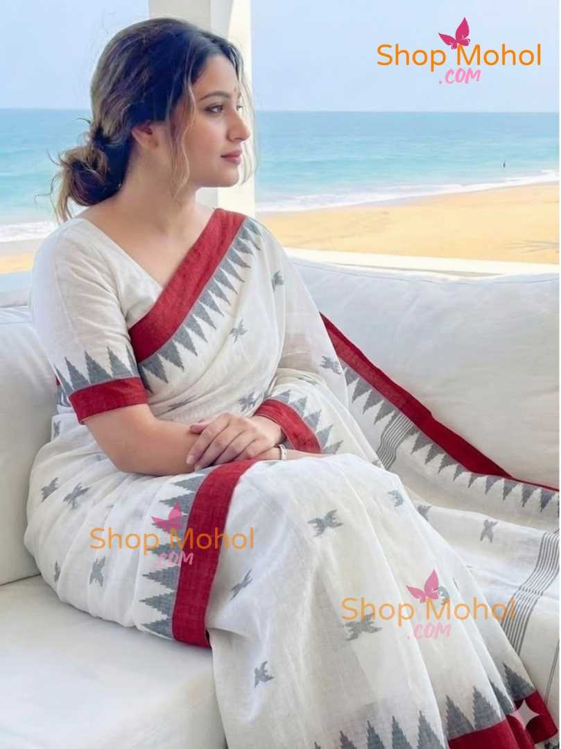 Shiuli,Flower,Monipuri,Saree